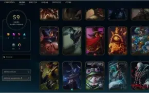 Conta LoL - 91 Camp, 59 Skins, recompensas e itens antigos