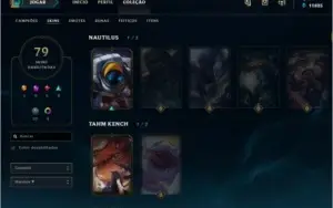 Conta Lol ,Platina 2, 79 Skins ,131 Campeões, Dj Sona.