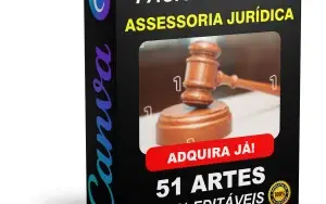 Pack Canva Assessoria Jurídica Jurídica - 51 Artes Editáveis