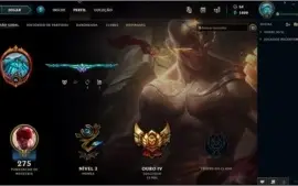 CONTA LEAGUE OF LEGENDS / 75 SKINS / 90 CHAMPS / PLATINA