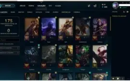 conta Gold 1, honra 3, lvl 88, com 19 skins
