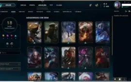 conta Gold 1, honra 3, lvl 88, com 19 skins