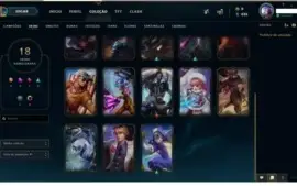 conta Gold 1, honra 3, lvl 88, com 19 skins