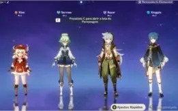 Klee + Ningguang + Sucrose + Razor + Xingqiu AR 7