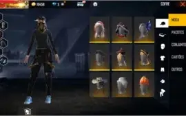 Conta de Free fire com o 4 passe e varias roupas raras