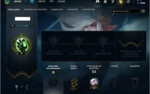 Conta unranked com Corki ovni e Kayle juiza