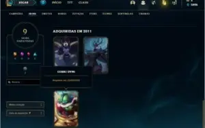 Conta unranked com Corki ovni e Kayle juiza