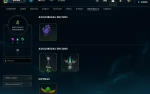 Conta PLATINA 4 - Win 77% - LOL (league of legends) ELOMOON