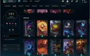 Conta LoL - Platina 1 - 129 champs  - 101 skins