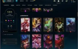 Conta LoL - Platina 1 - 129 champs  - 101 skins