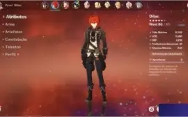 Conta diluc+mona+venti +2 armas 5 estrelas