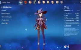 Conta diluc+mona+venti +2 armas 5 estrelas
