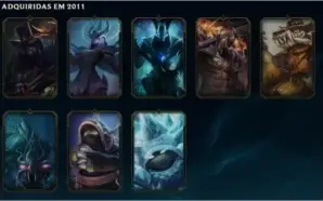 Conta lol, skins super raras 2010-2011, mmr alto