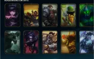 Conta lol, skins super raras 2010-2011, mmr alto