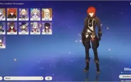 Conta genshin com diluc e keqing 5*