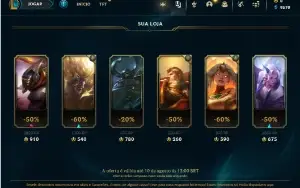 Conta De Lol Unranked, Com Skins (Vide Descrição)