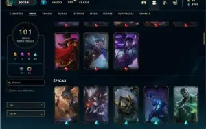 Conta prata 2 com 135 Champs e 101 Skins (2 Prestigios)