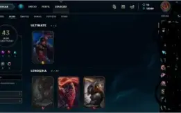 CONTA LOL P1 SOLO/D4 FLEX - 138 campeões