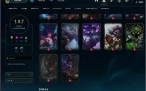 Conta de LOL Gold 4 com 147 skins