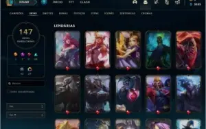 Conta de LOL Gold 4 com 147 skins