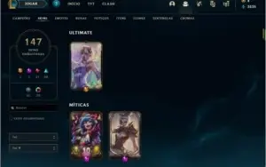 Conta de LOL Gold 4 com 147 skins