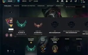 Conta Platina 2 com 41 Champs e 4 Skins + 11 Espolios