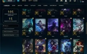Conta Platina 2 com 41 Champs e 4 Skins + 11 Espolios