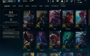 Ouro 2 com 35 Champs e 11 Skins + 6 Fragmentos