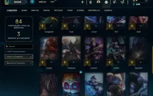 Ouro 2 com 35 Champs e 11 Skins + 6 Fragmentos