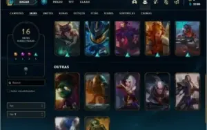 Conta platian 1 com 45 champs e 16 skins + 1 Prestigio