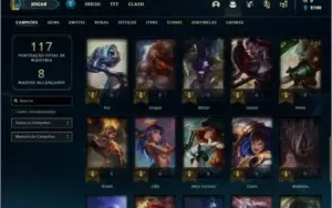 Conta platian 1 com 45 champs e 16 skins + 1 Prestigio