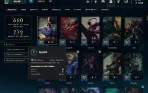 Esmeralda 4 com TODOS os champs e 526 Skins + 109 Cromas