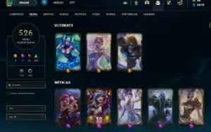 Esmeralda 4 com TODOS os champs e 526 Skins + 109 Cromas