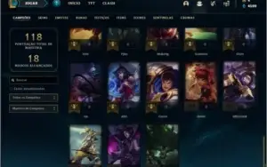 Conta platina 2 com 28 skins e 48 champs