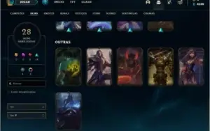Conta platina 2 com 28 skins e 48 champs