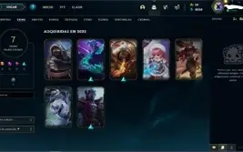 CONTA LEAGUE OF LEGENDS PLATINA 4 LVL 47, 36 CHAMPS,7 SKINS