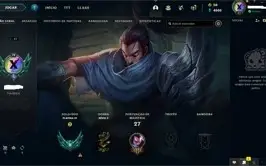 CONTA LEAGUE OF LEGENDS PLATINA 4 LVL 47, 36 CHAMPS,7 SKINS
