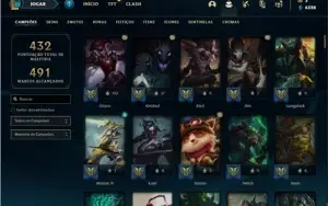 Conta prata 1 com 138 Champs e 150 Skins + 500k de Shaco