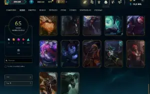 Bronze 4 com 100 Champs e 65 Skins
