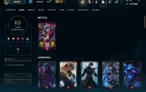 Bronze 4 com 100 Champs e 65 Skins