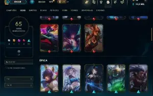 Bronze 4 com 100 Champs e 65 Skins