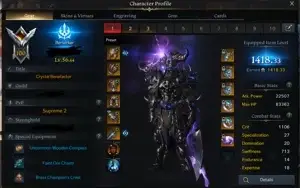 BEZERK 1418 // 4 ENGRAVES // LVL 56.6 // SERV. KAZEROS