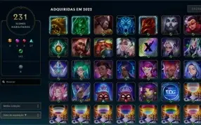 CONTA LOL LVL 350, PLATINA 3 COM DIVERSAS SKINS (217x)