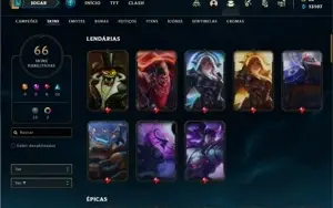 Conta prata 4 com 140 Champs e 66 Skins +1 Fragmento