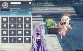 Conta rank 41 Keqing BEM EQUIPADA + arma Passe de Batalha