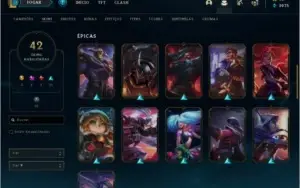 Conta de LOL muito boa 83 champ 42 skins :) prata 3