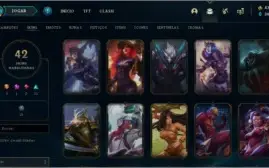 Conta de LOL muito boa 83 champ 42 skins :) prata 3