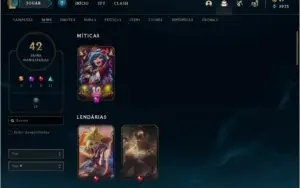 Conta de LOL muito boa 83 champ 42 skins :) prata 3