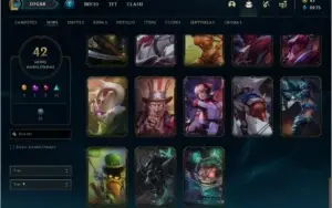 Conta de LOL muito boa 83 champ 42 skins :) prata 3