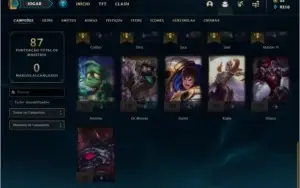 Conta prata 1 com 16 skins e 31 champs